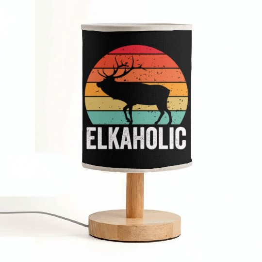 Elk Hunting Elkaholic Hunters Fabric Lamps