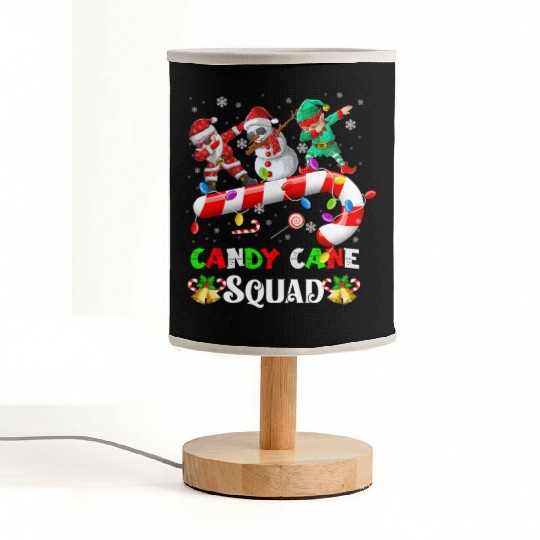 Dabbing Santa Elf Snowman Candy Cane Christmas Fabric Lamps