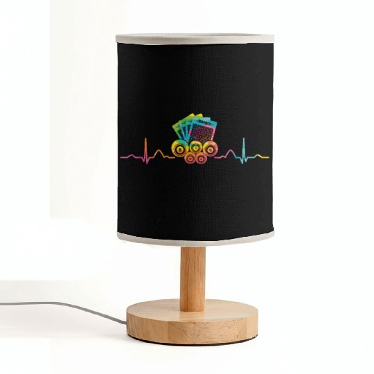 Bingo Cards Heartbeat EKG Bingo Fabric Lamps