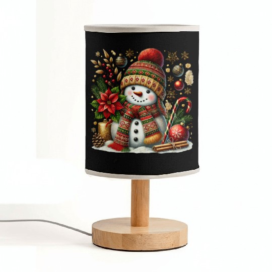 Snowman Christmas, Merry Christmas Fabric Lamps