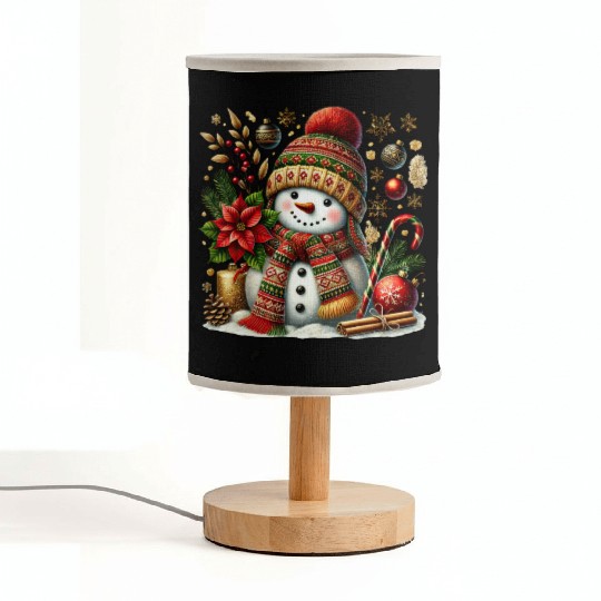 Snowman Christmas, Merry Christmas Fabric Lamps