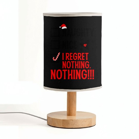 Naughty, Nice, No Regrets Christmas Fabric Lamps