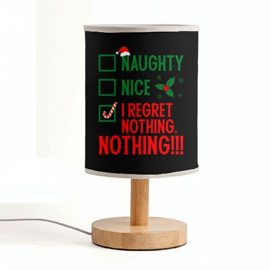 Naughty, Nice, No Regrets Christmas Fabric Lamps