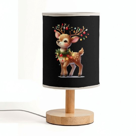 Deer Christmas, Merry Christmas Fabric Lamps