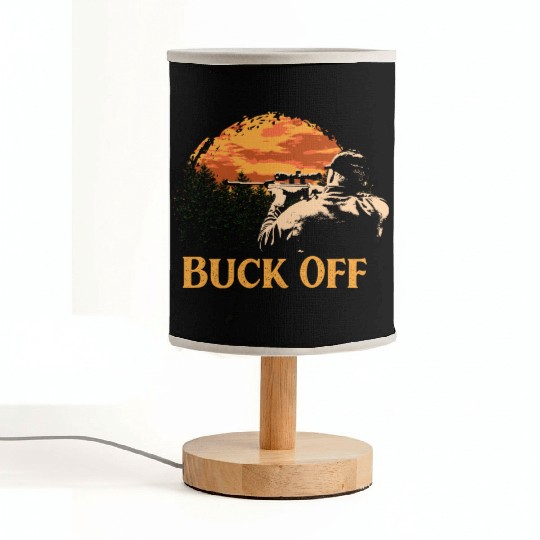 Buck Off Deer Hunting Elk Hunter Forest Seeking An Fabric Lamps