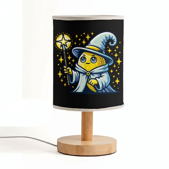 Cute Wizard Lemon with Magic Wand Fabric Lamps