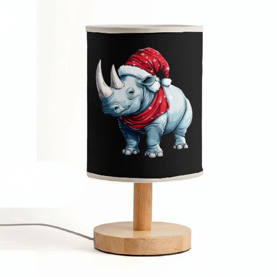 Rhinos Christmas Fabric Lamps