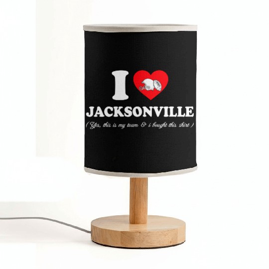Groovy I Love Jacksonville Fabric Lamps