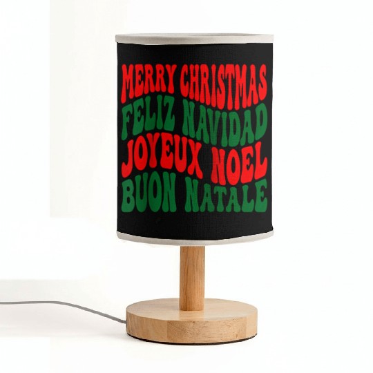 Merry christmas feliz navidad joyeux noel Fabric Lamps
