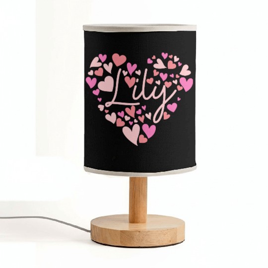 I love Lily hearts in Green Fabric Lamps