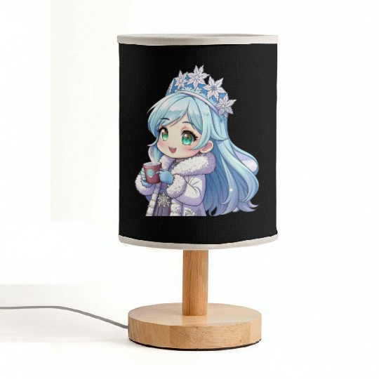 Snow Much Fun Winter Wonderland Girl Fabric Lamps Gift