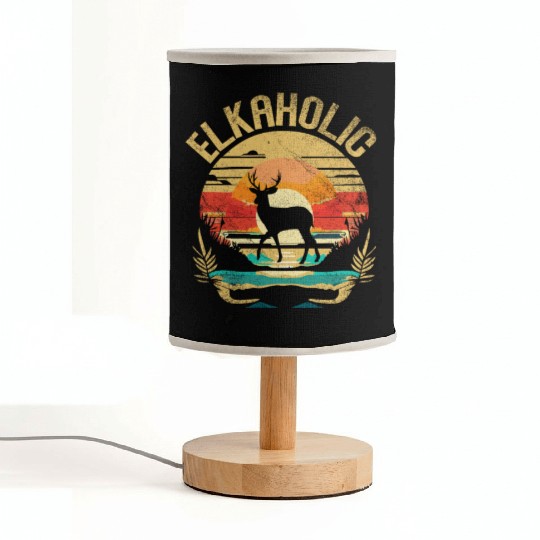 Elk Hunting Elkaholic Hunters Fabric Lamps