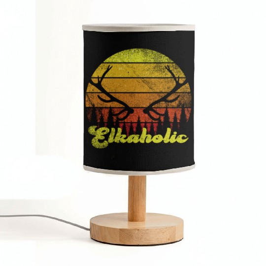 Elk Hunting Elkaholic Hunters Fabric Lamps