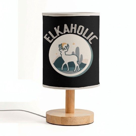 Elk Hunting Elkaholic Hunters Fabric Lamps