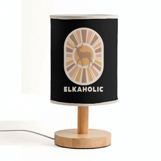 Elk Hunting Elkaholic Hunters Fabric Lamps