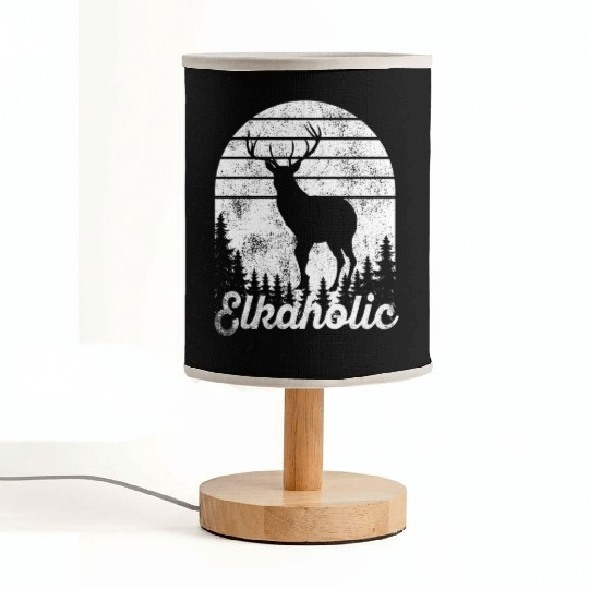 Elk Hunting Elkaholic Hunters Fabric Lamps