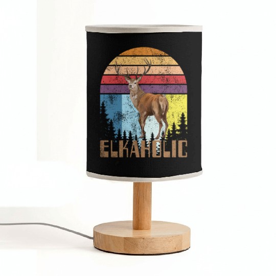 Elk Hunting Elkaholic Hunters Fabric Lamps
