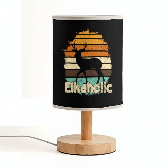 Elk Hunting Elkaholic Hunters Fabric Lamps
