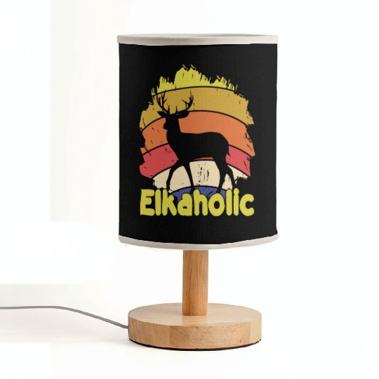Elk Hunting Elkaholic Hunters Fabric Lamps