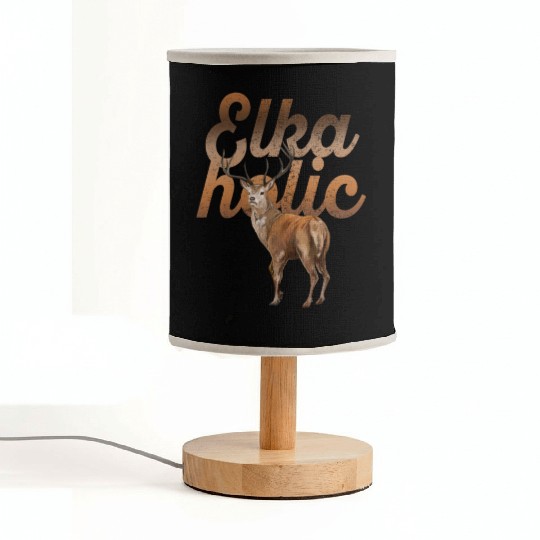 Elk Hunting Elkaholic Hunters Fabric Lamps