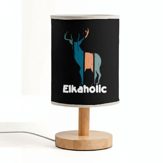 Elk Hunting Elkaholic Hunters Fabric Lamps