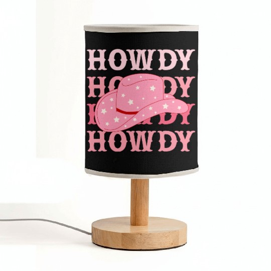 Howdy Cowboy Star Hat Fabric Lamps
