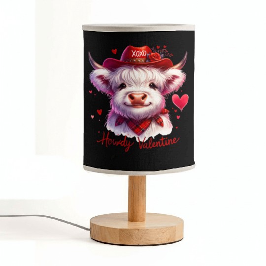 Howdy Valentine, Valentines Day Fabric Lamps