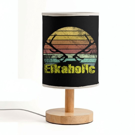 Elk Hunting Elkaholic Hunters Fabric Lamps