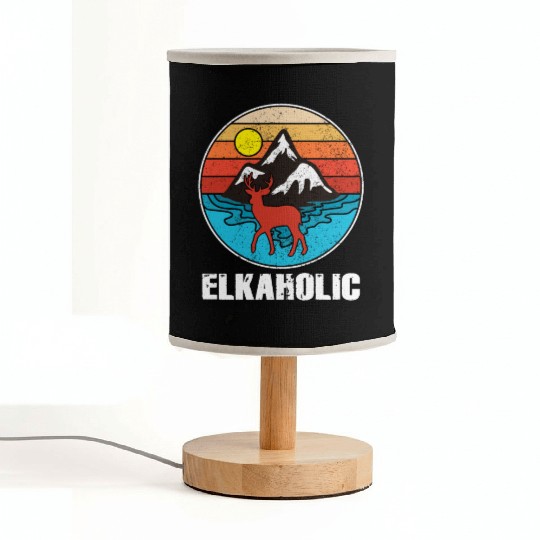 Elk Hunting Elkaholic Hunters Fabric Lamps