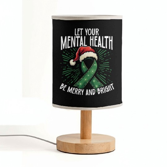 Let Your Mental Health Be Merry and Bright Holiday Fabric Lamps