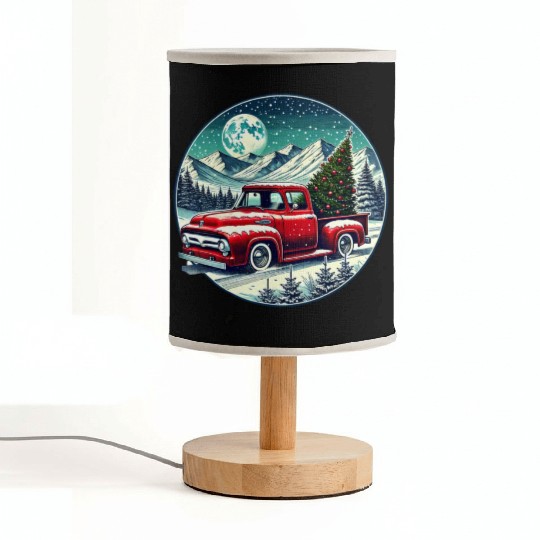 Christmas Truck Adventure Fabric Lamps