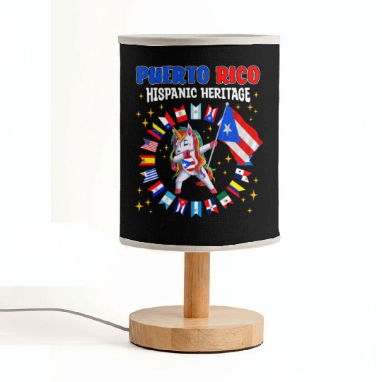 Hispanic Heritage Month Puerto Rico Kids Fabric Lamps