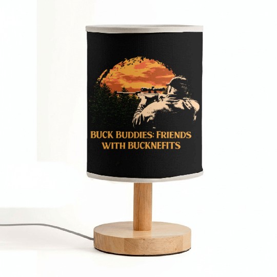 BUCK Buddies Deer Hunting Elk Hunter Friends Hobby Fabric Lamps