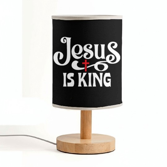 Jesus Is King Love Jesus Christian Christmas Fabric Lamps