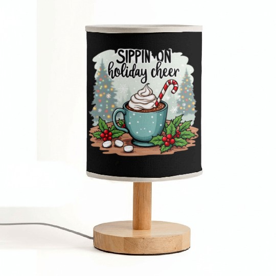 Sippin' On Holiday Cheer Hot Cocoa Fabric Lamps