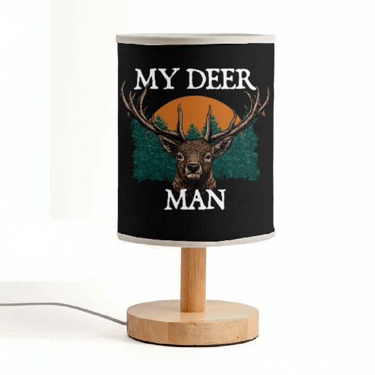My DEER Man Hunting Couples Hunter Lovers Elk Fabric Lamps
