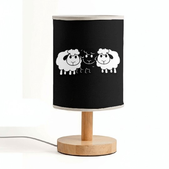Black Sheep 3 Small Friends Team Crew Sheep Cute Fabric Lamps