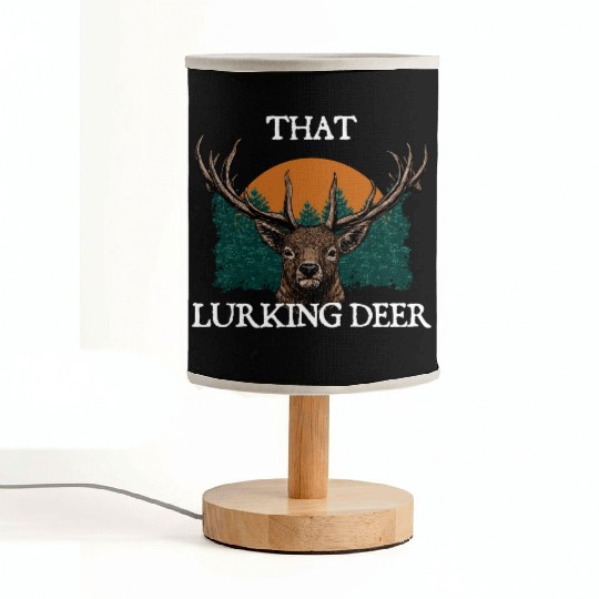 That Lurking Deer Hunting Wildlife Hunter Outdoor Fabric Lamps