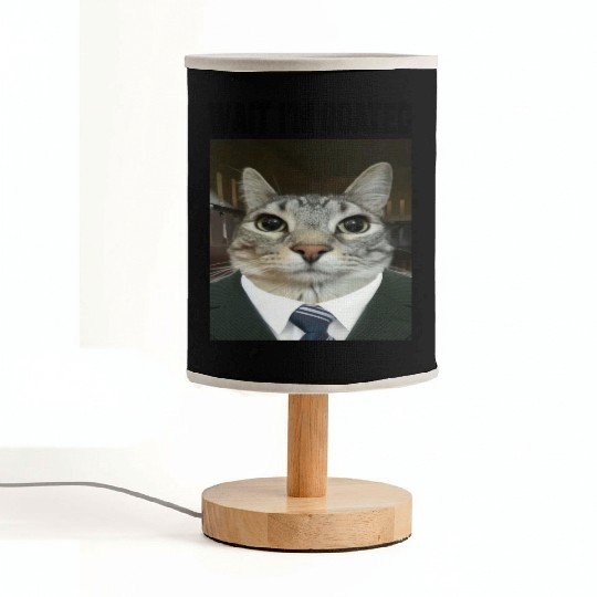 WAIT I'M GOATED Cat Meme Fabric Lamps Funny Casual Wear