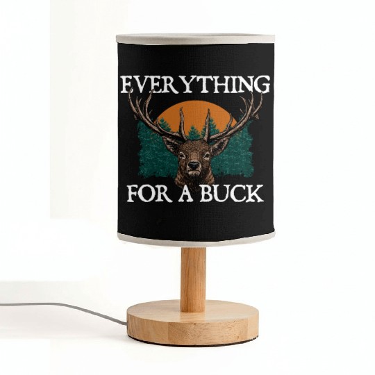 Everything for a Buck Deer Hunting Elk Hunter Fabric Lamps