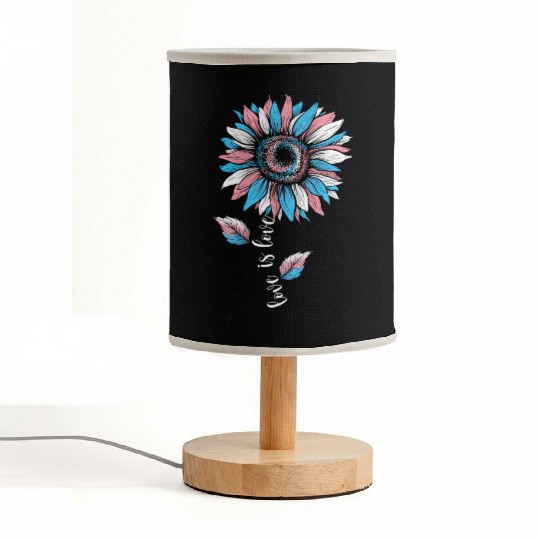 Rainbow Sunflower Love Is Love LGBT Pride Fabric Lamps
