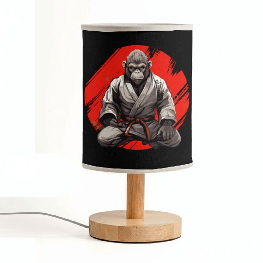 Karate Judo Monkey Chimpanzee Martial arts Fabric Lamps