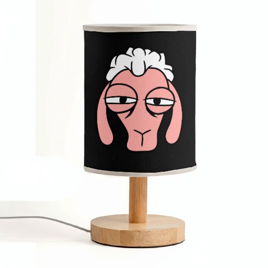 Sheep Skeptical Critical Look Face Head Cool Angry Fabric Lamps