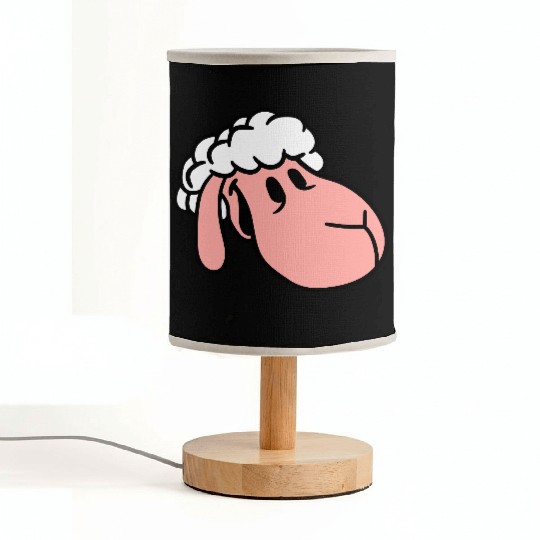 Sheep Face Head Cute Sweet Little Lamb Cool Comic Fabric Lamps