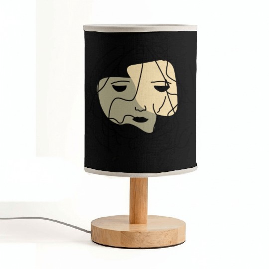 Minimalist Lonely Muted Face Fabric Lamps
