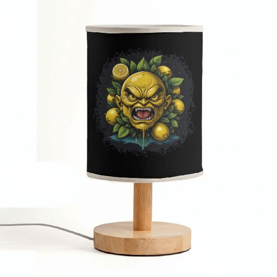 Angry Lemon Head with Realistic Details Fabric Lamps