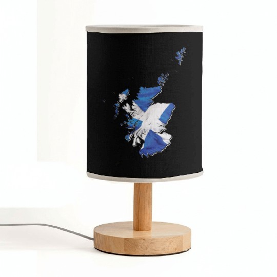 Scotland Flag in Scotland Map Fabric Lamps