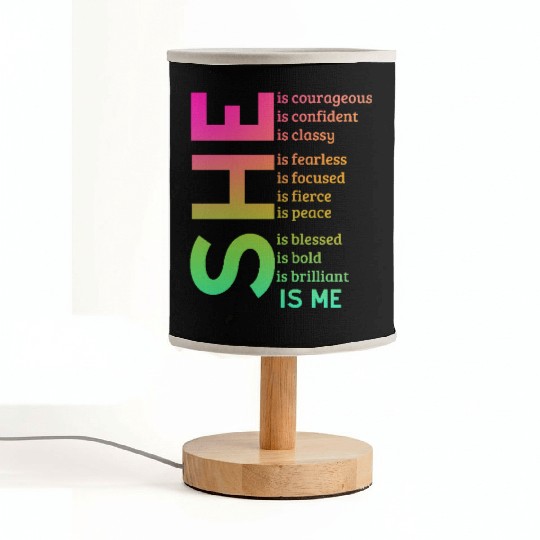 Woman Affirmation Black woman Quotes Fabric Lamps