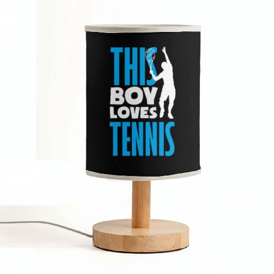 This Boy Loves Tennis Graphic Design Fabric Lamps