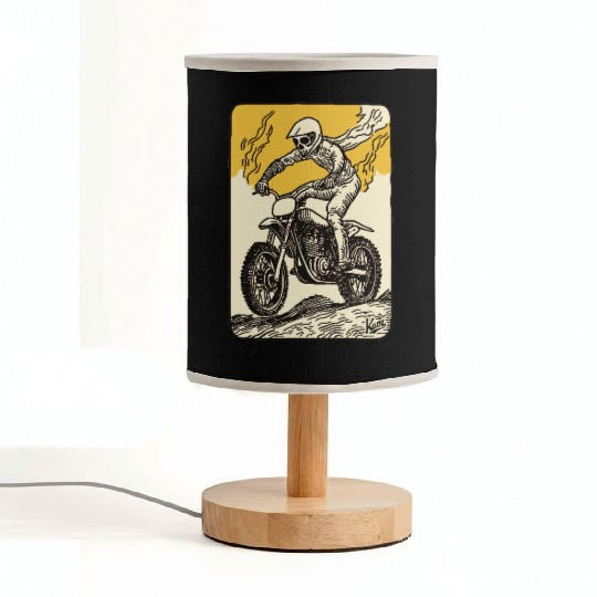 Tarot Card Motocross Rider Fabric Lamps